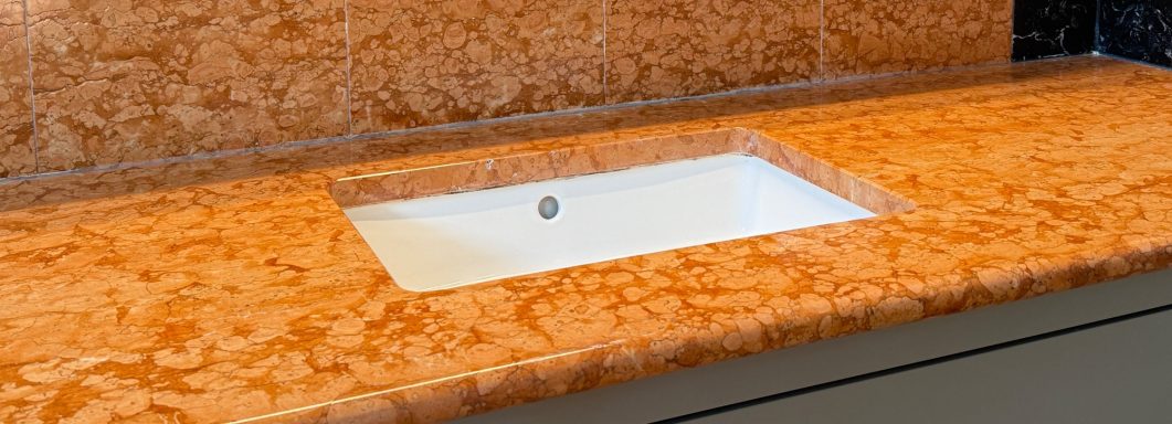 Polierte Marmorplatte Rosa Verona